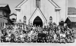 広島復活教会の会衆:日にち不明:集合写真　中道政市　中道淑夫