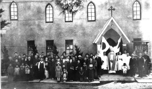 神戸聖ヨハネ教会の献堂式:1926/10/24:集合写真　バジル　八代斌助　八代欽之丞　中道政市　ストロング