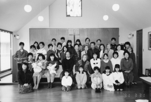 聖テモテ教会イースター:1991/3/31:集合写真　芳我　徳島聖テモテ教会蔵
